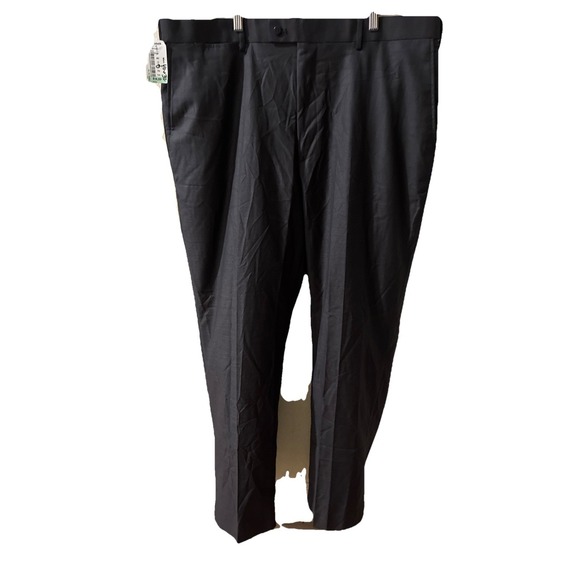 Mens BRAGGI Dress Pants Slacks Louis Raphael - Flat Grey Monty 40x32 Weave NEW! - Picture 3 of 4